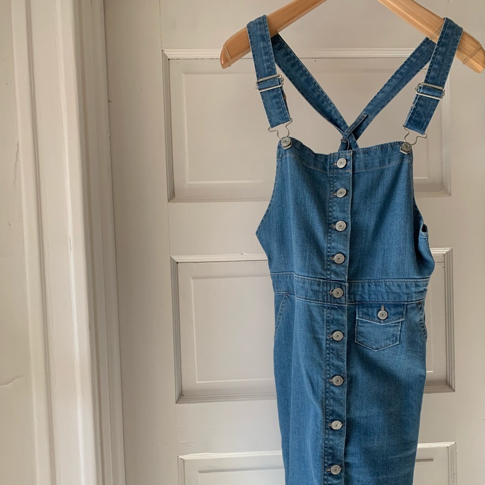 Gap Denim Overall Dress - Medium Wash (2016)  Sz S